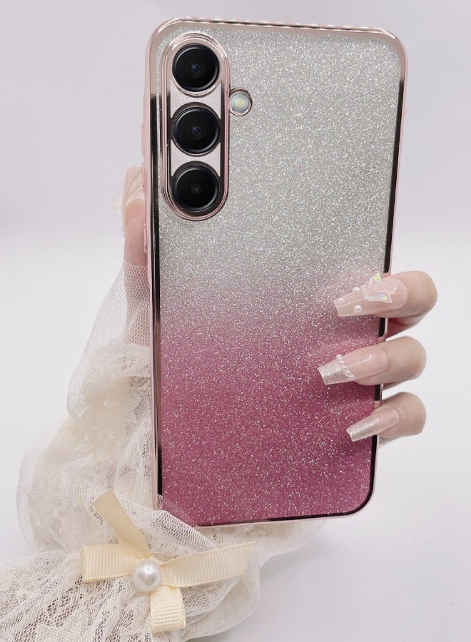 مناسب لجراب حماية الهاتف المحمول اللامع المطلي بالكهرباء Samsung Galaxy A55