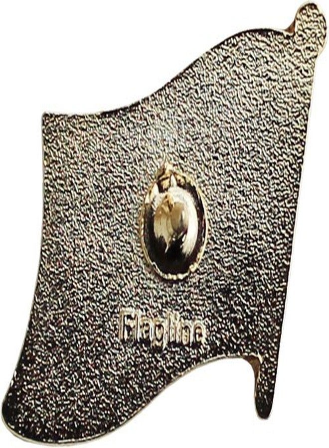 فلاجلاين دبوس طية صدر السترة المعدني المصبوب على شكل علم الفاتيكان (البابوي) مع مشبك فراشة للإغلاق - Image 4