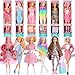 iBayda 6 Pack Fashion 115 inch American Toy Prinecess Dolls Playset with Outfits Dress Design and Accessories Like Handbag Hat Crown Necklace Suitcase Gift Box Package - Image 3