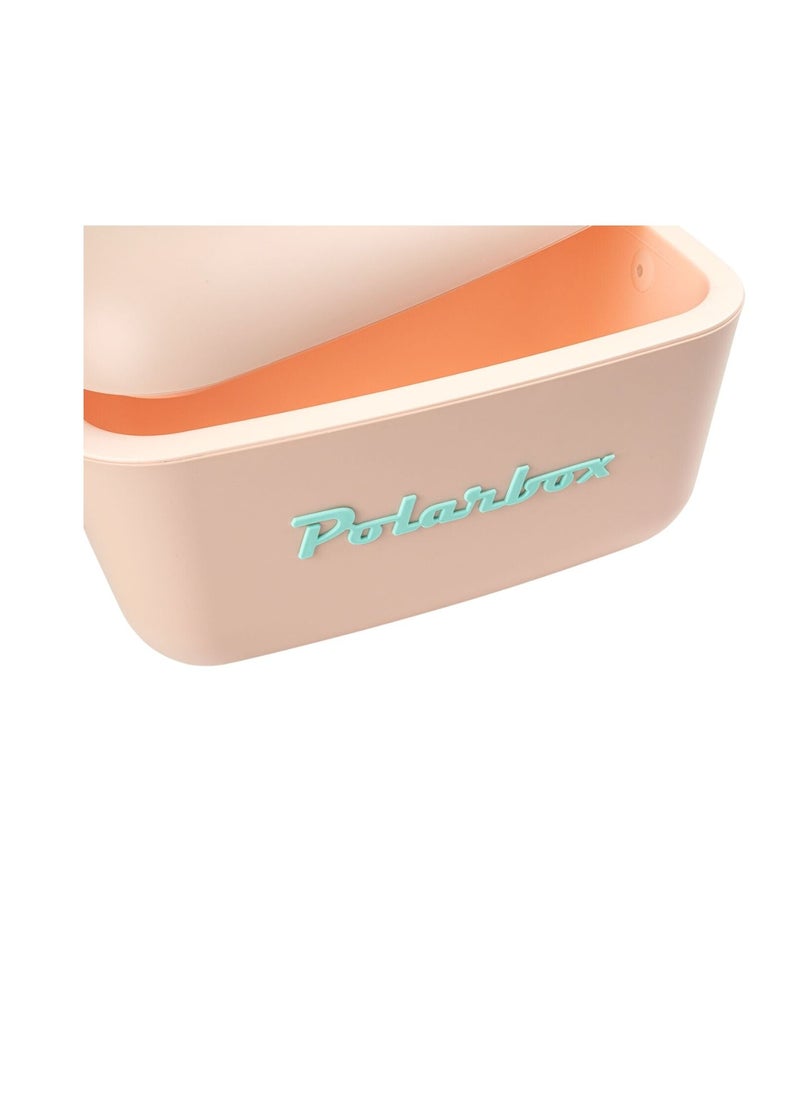 Polarbox - Polarbox 12L Pop Cooler Box with Leather Strap - Cyan,Nude | Rigid Thermal Insulated Ice Box for Beach, ice cooler box for Picnic & Party | Convertible Lid & Polypropylene Insulation - Image 1