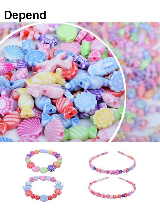 Depend DIY Handmade Craft Beads With Box，24 Styles Starfish Shells Butterflies Smiley Flower Letter Handmade Polymer Clay Beads for Women Girls Jewelry Making DIY Bracelet Necklace Earring Hair hoop - Image 5