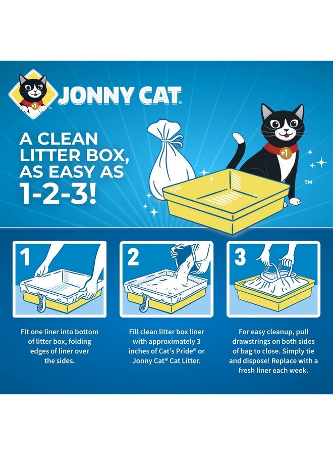 Jonny Cat Litter Box Liners: Heavy Duty - Tear & Leak Resistant - Drawstring Close - Jumbo, 15 Count - Image 5