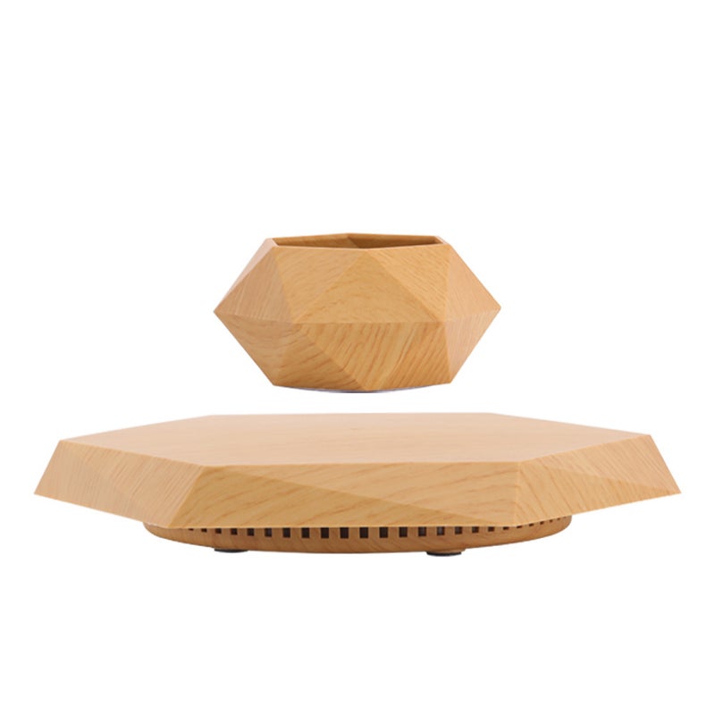 HCNT PZ1 All Wood Grain (No Plant) Magnetic Levitation Plant Pot - Creative Decorative Item, Free Shipping - Image 1