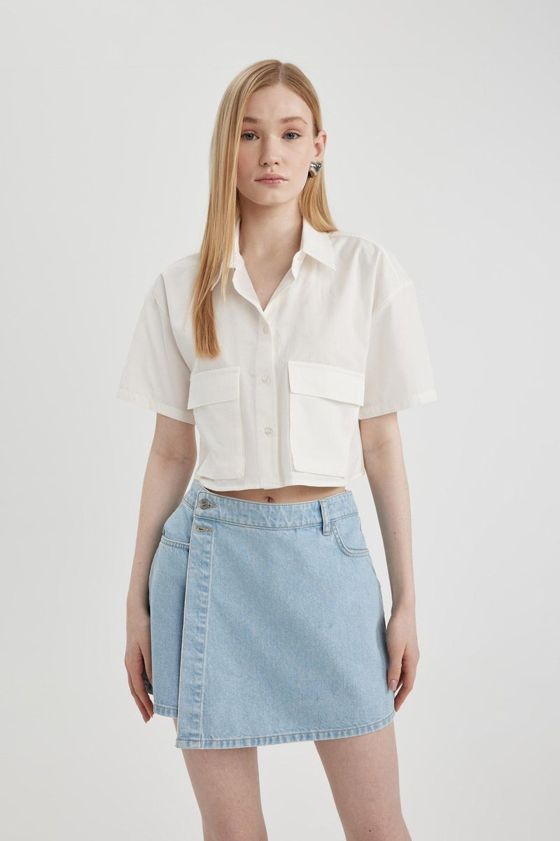 Woman Oversize Fit Short Sleeve Shirt
