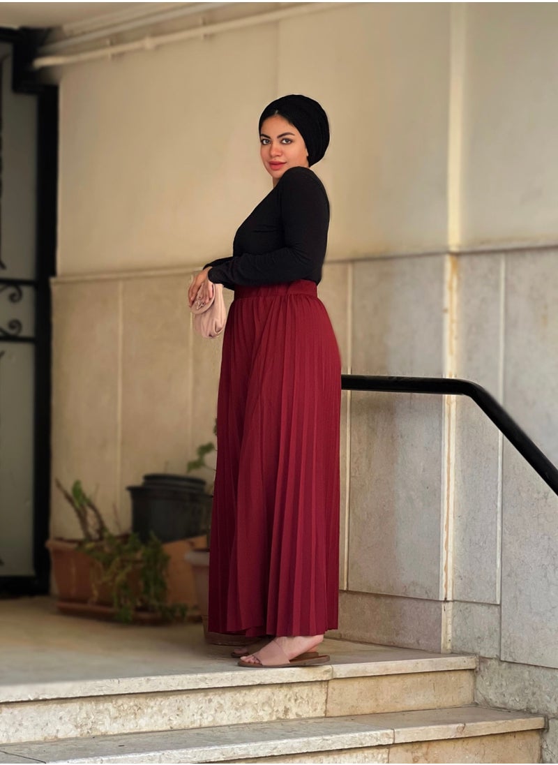 بيوريتوبيا - چيبة بليسيه كلوش بوسط مطاطى لون نبيتى - Image 1