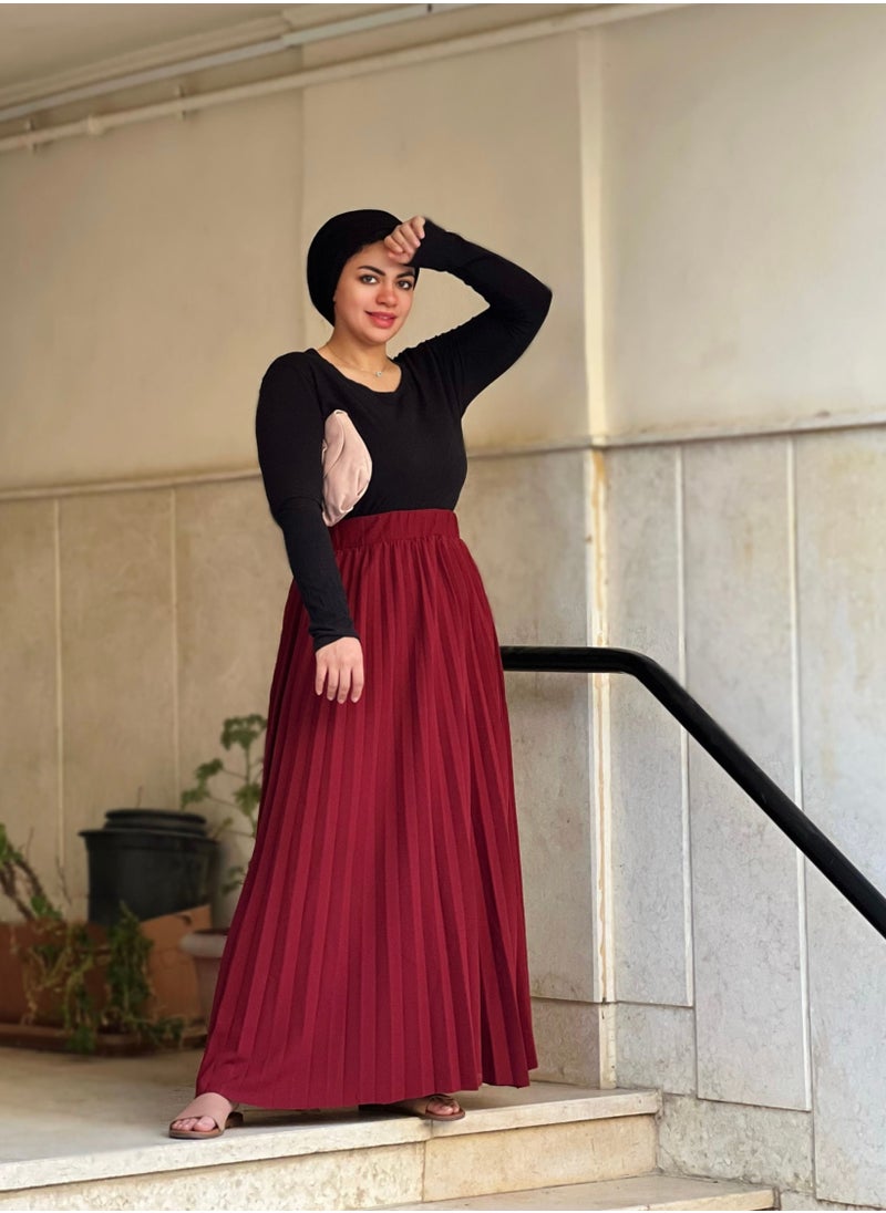 بيوريتوبيا - چيبة بليسيه كلوش بوسط مطاطى لون نبيتى - Image 1