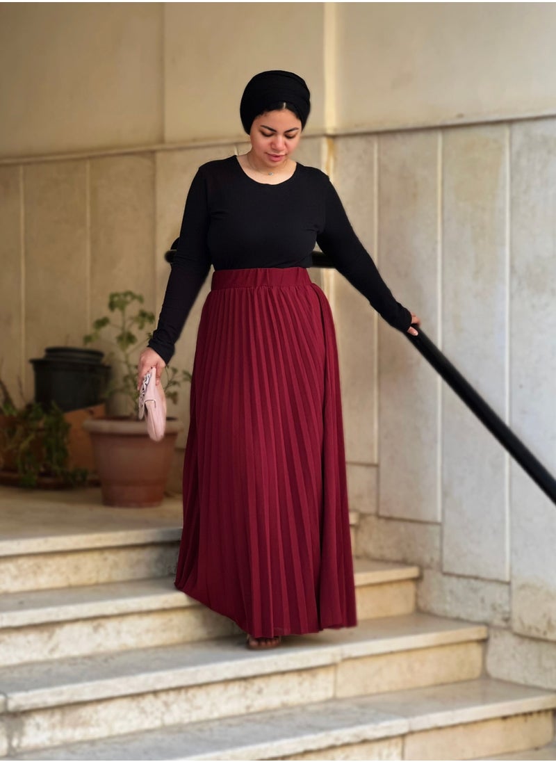 بيوريتوبيا - چيبة بليسيه كلوش بوسط مطاطى لون نبيتى - Image 1