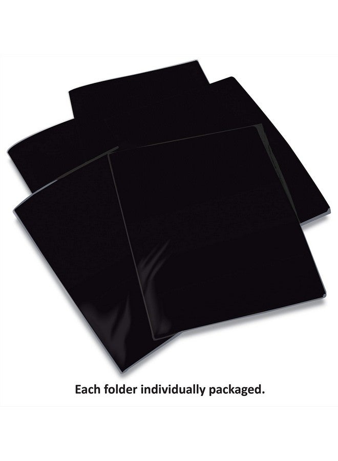 Gold Seal Extra Heavyweight Black Plastic 2 Pocket Portfolio Folders 12 Pack Premium Letter Size Folders High Sheen Reflective Finish 12 Pack Poly Folders Black - Image 3