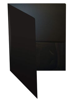 Gold Seal Extra Heavyweight Black Plastic 2 Pocket Portfolio Folders 12 Pack Premium Letter Size Folders High Sheen Reflective Finish 12 Pack Poly Folders Black  - Image 5