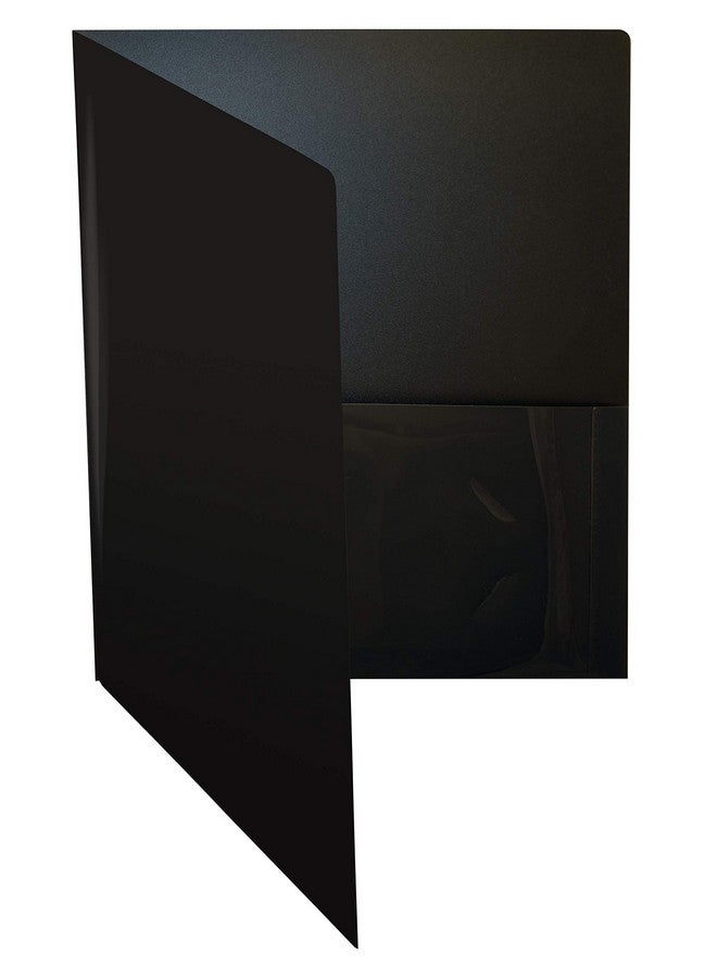 Gold Seal Extra Heavyweight Black Plastic 2 Pocket Portfolio Folders 12 Pack Premium Letter Size Folders High Sheen Reflective Finish 12 Pack Poly Folders Black - Image 5