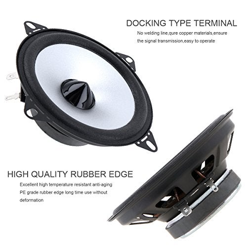 ePathChina 2pcs 4 Inch 60W 2 Way Car Coaxial Vehicle Door Auto Audio Music Stereo Full Range Frequency HiFi Speakers - Image 3