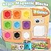 Vigorfun 65 PCS Magnetic Blocks Set 1 Magnet Building Blocks with Toy Eyes and Storage Bag for Kids Gifts STEM Educational Preschool Sensory Toys for Toddlers Boys Girls Ages 3 4 5 6 7 8 Bright Color - Image 4
