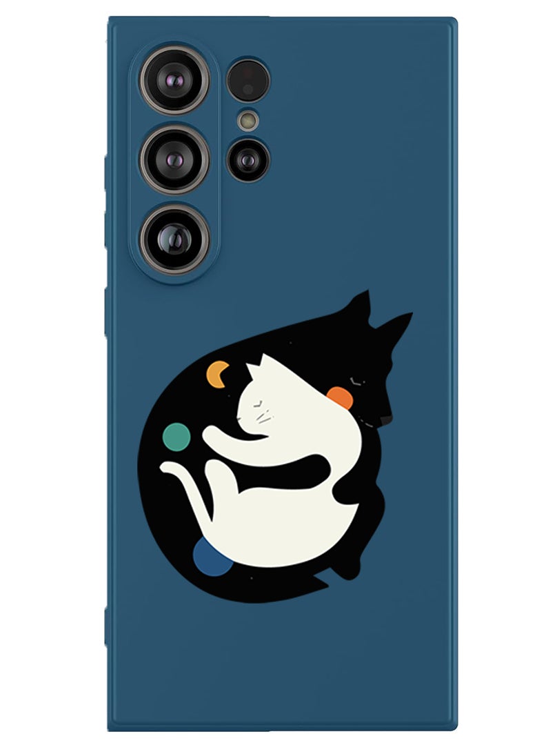 Theodor Protective Slim Fit Case Liquid Silicone Cover with Full Body Protection Anti-Scratch Shockproof Case For Samsung Galaxy S25 Ultra (Blue) - More Hugs - Image 1