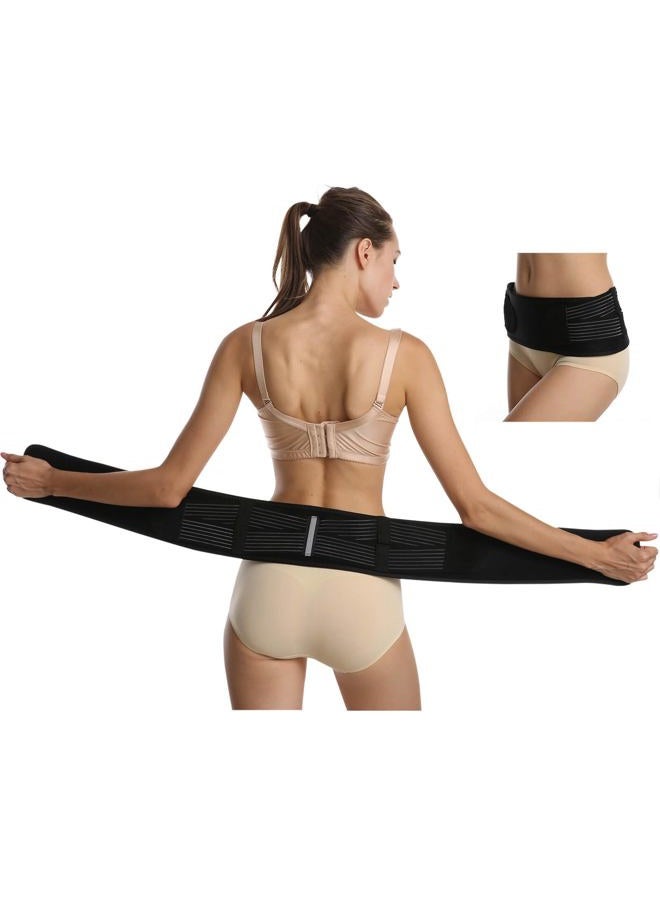 SUNFATT Sacroiliac SI Joint Hip Belt,Lumbar Plus-Size Back Support for Women,55" Lower Back Brace for Women and Men,Sacroiliac Belt for Sciatica Pelvis Lumbar Hip Pain Relief Black - Image 1