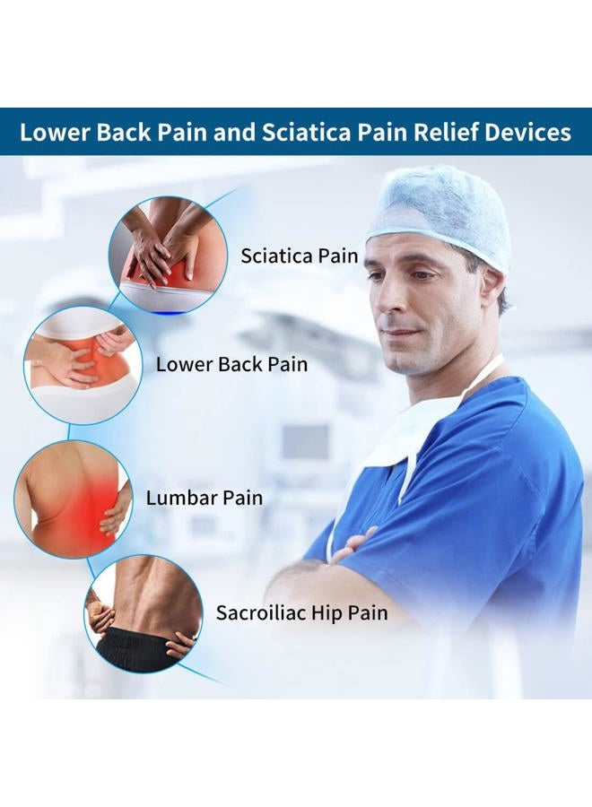 SUNFATT Sacroiliac SI Joint Hip Belt,Lumbar Plus-Size Back Support for Women,55" Lower Back Brace for Women and Men,Sacroiliac Belt for Sciatica Pelvis Lumbar Hip Pain Relief Black - Image 3