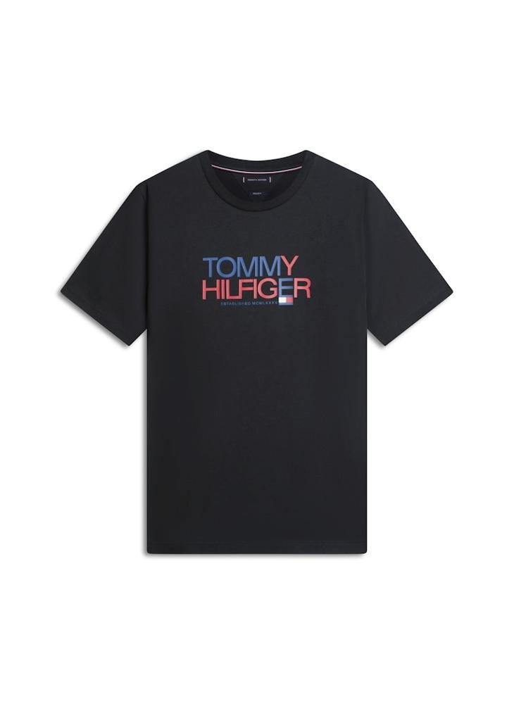 TOMMY HILFIGER Logo Graphic Crew Neck T-Shirt - Image 5