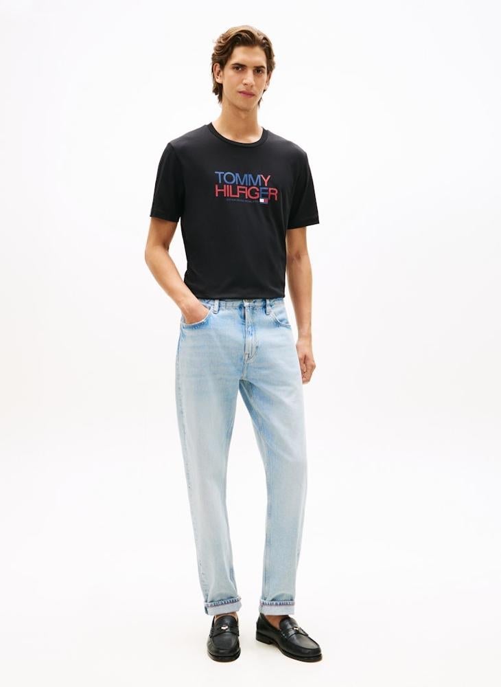 TOMMY HILFIGER Logo Graphic Crew Neck T-Shirt - Image 4