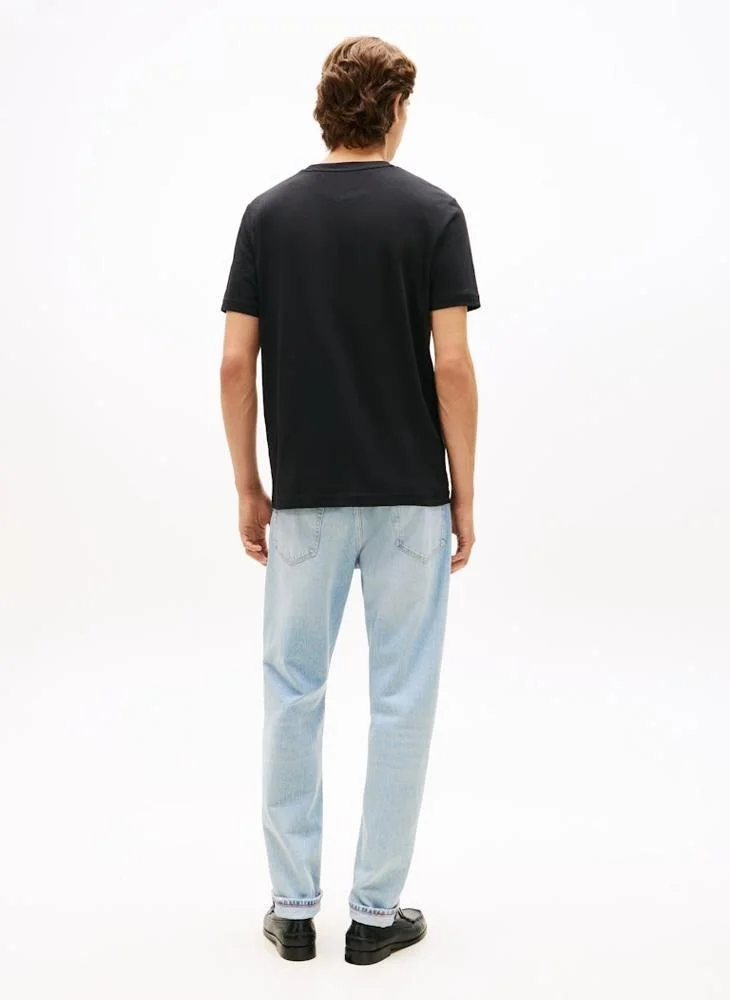 Tommy Hilfiger Black Logo Graphic Crew Neck T-Shirt for Men | Best Price UAE