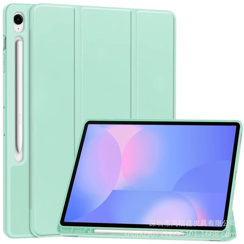 DGG Green Samsung Tab Case Compatible with Multiple Samsung Tab Models with Pencil Holder with Protective Cover Stand Function and Daily Tablet Carry - Image 1