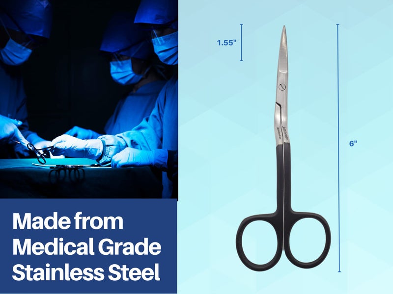 ARTMAN INSTRUMENTS Bent Handle Curved Embroidery Scissors - 6 Inch Curved Applique Scissors for Machine Embroidery, Fabric Stitches, and Crafting - Premium Stainless Steel with Precision Blades - Image 5
