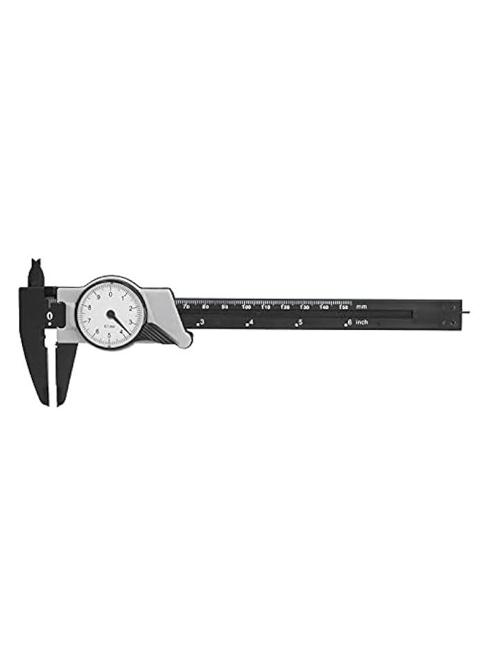 PROMASS Caliper, 6inch 150mm Dial Caliper, Dual Reading Scale Metric Inch Dial Vernier Caliper, Professional Measuring Tool for Office, Store, Farm, School, Family, Depth and Step Measure  - Image 1