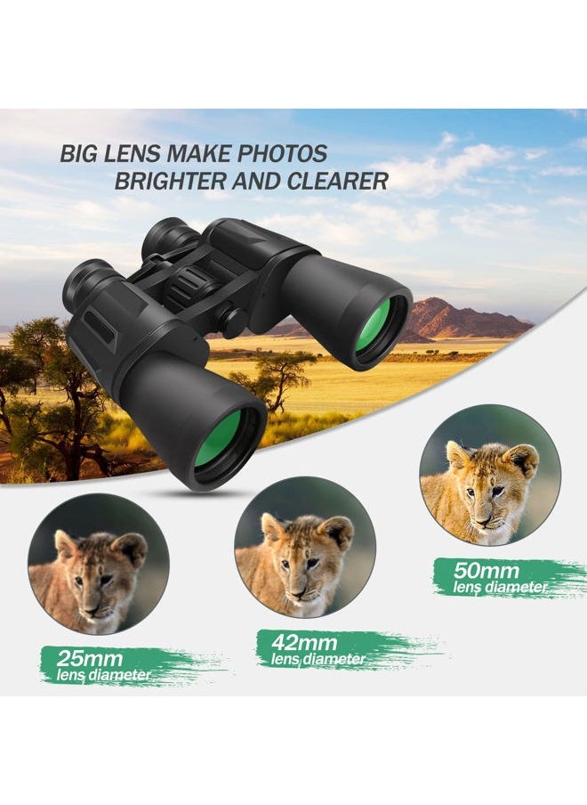BriGenius 10 x 50 Binoculars for Adults, Powerful Binoculars for Bird Watching, Multi-Coated Optics Durable Full-Size Clear Binocular for Travel Sightseeing Outdoor Sports Games and Concerts  - Image 2