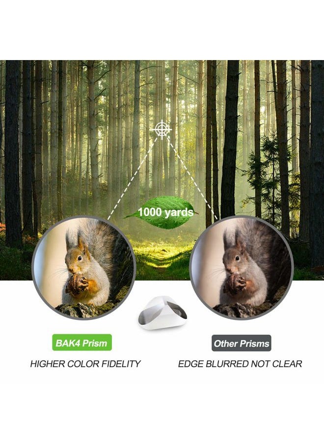 BriGenius 10 x 50 Binoculars for Adults, Powerful Binoculars for Bird Watching, Multi-Coated Optics Durable Full-Size Clear Binocular for Travel Sightseeing Outdoor Sports Games and Concerts  - Image 3