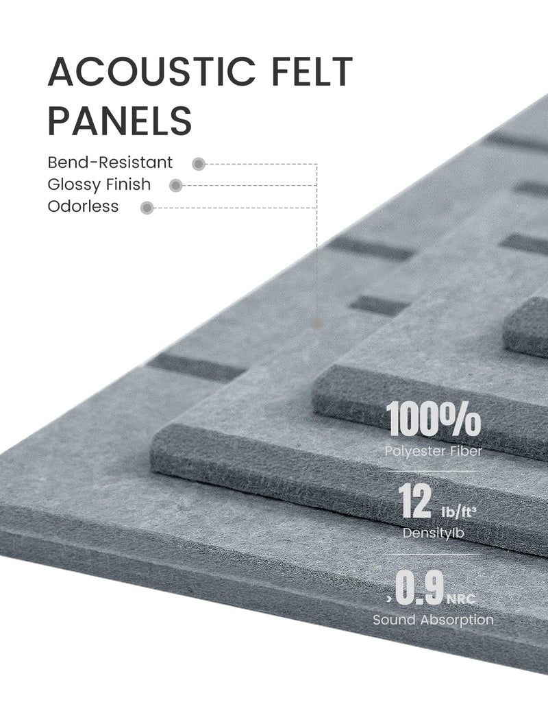 Fluxynara Large Felt Bulletin Board 48" x 36" Cork Board Alternative-12 Pack with 70 Safe Removable Adhesive Tabs, Cork Boards for Walls Cork Board for Home Office Classroom Pin Board-Blue Gray - Image 4