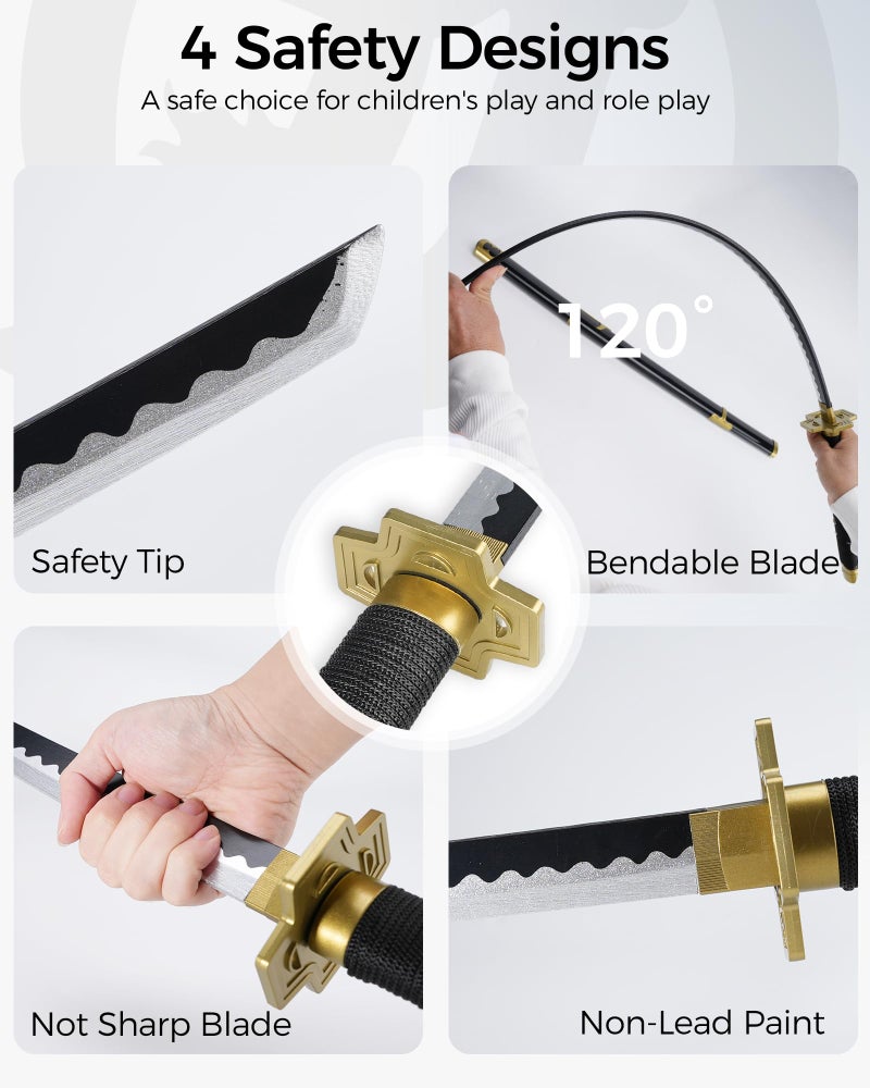 Cold Blade Katana Sword - 41 inches Katana Replica with Holster Belt and Display Stand - Sword with Authentic Design Xuezou - Image 4