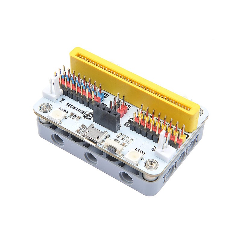 EF ELECFREAKS ELECFREAKS microbit Wukong Expansion Board Adapter for microbit Drive 8-Way Servo / 2-Way Motor / 8-Way Sensor  Breakout Board with 400mAh Li-ion Battery / 8 LED / 4 Rainbow LED  - Image 1