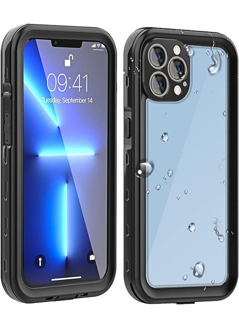 Shockproof Case for iPhone 13 Pro Max [Military Grade Shockproof Designed] [with Screen Protector], Translucent Matt Hard Back with Soft Shockproof Bumper Case iPhone 13 Pro Max - 6.7inch