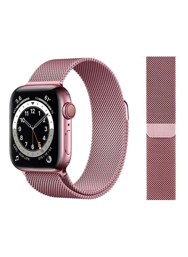 Perfii Milanese Replacement Band for Apple Watch Pink
