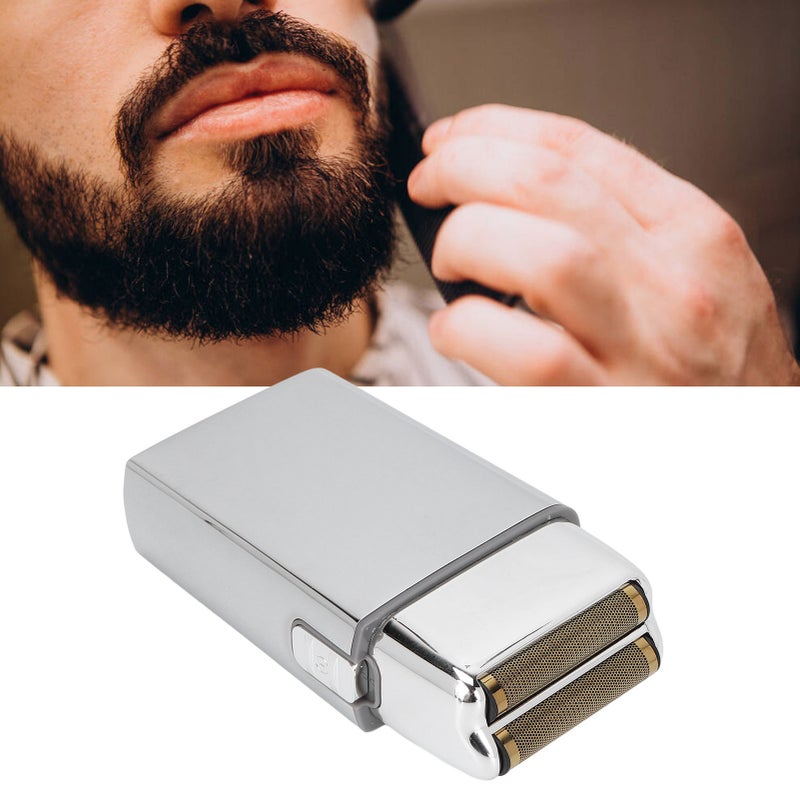 Electric Hair Clipper Double Cutter Net USB Rechargeable Hair Beard Foil Shaver Hair Cutting Tool for Men - Image 2