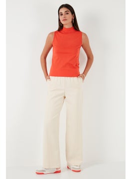 Lela Cotton Sleeveless High Collar T Shirt Women's T Shirt 5865710  - Image 3