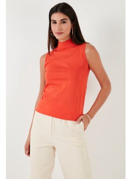 Lela Cotton Sleeveless High Collar T Shirt Women's T Shirt 5865710  - Image 4