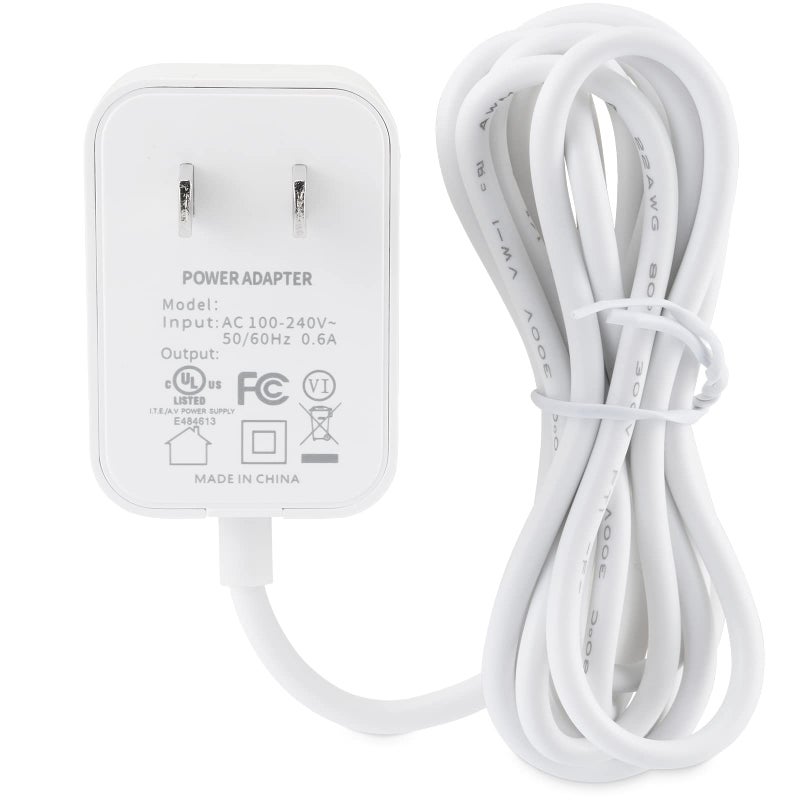 LEFXMOPHY Baby Monitor Charging Cord for VAVA Replacement Charger Handheld Screen Parent Unit 5V Power UL Aadpter with 5ft White Cable (Not for Cam) - Image 4