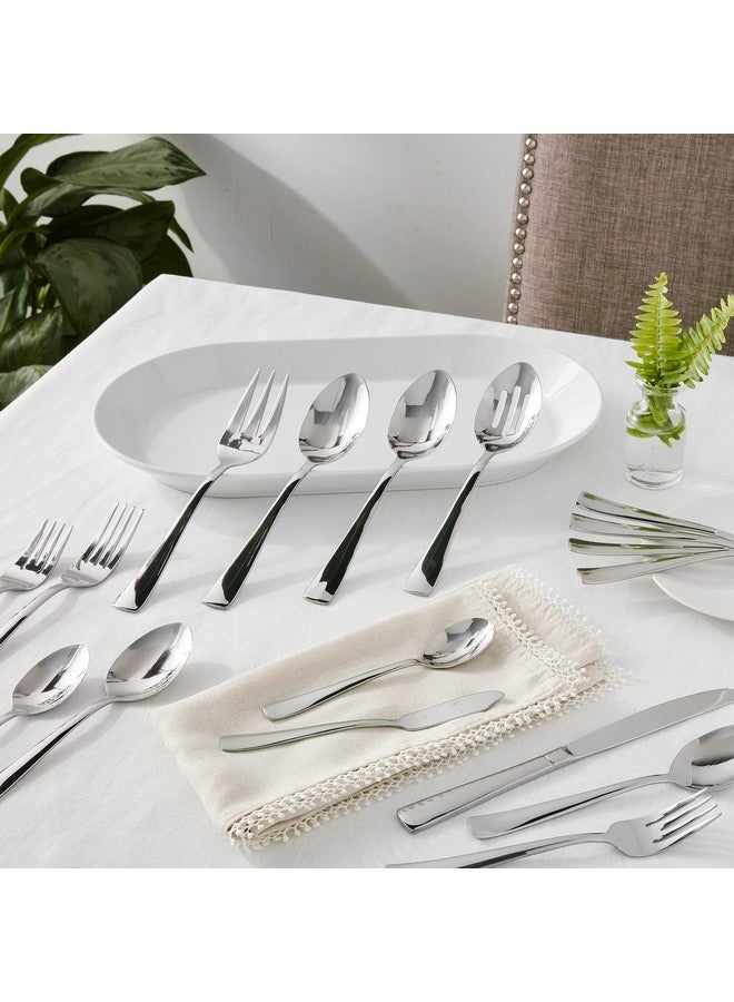 ONEIDA Oneida Avery 90 Piece Casual Flatware Set, 18/0 Stainless, Service for 12,Silver  - Image 2