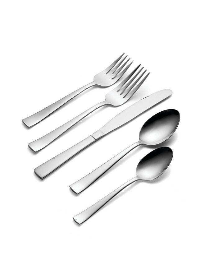 ONEIDA Oneida Avery 90 Piece Casual Flatware Set, 18/0 Stainless, Service for 12,Silver  - Image 3