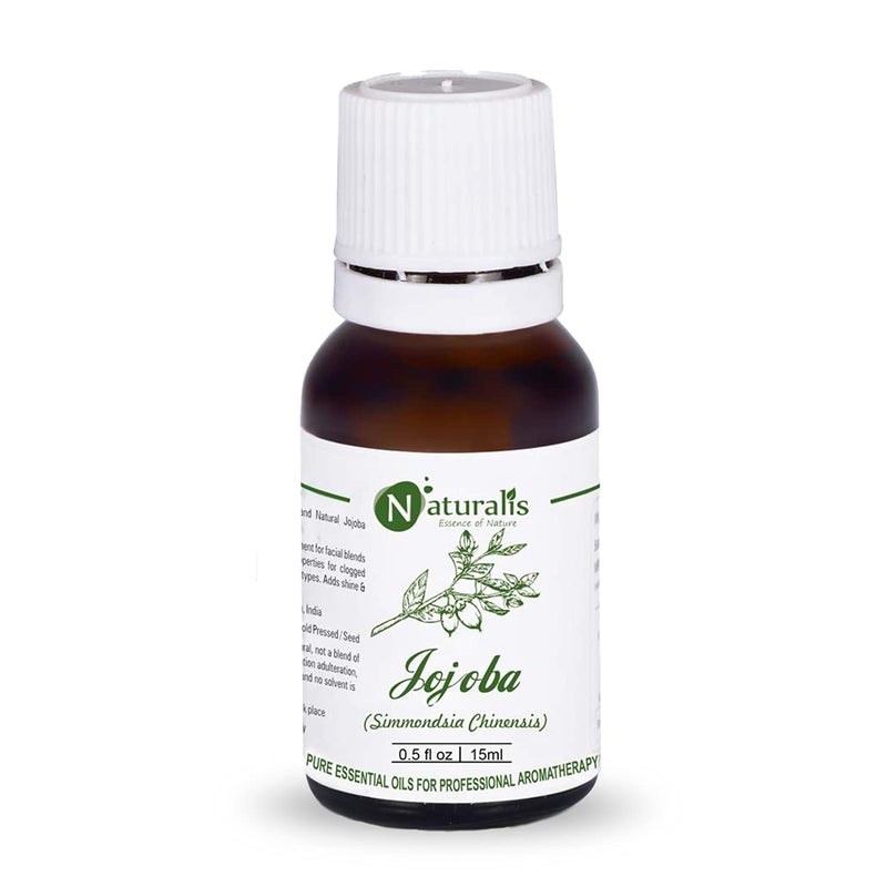 Naturalis Essence of Nature Extra Virgin Unrefined Cold Pressed Golden Jojoba Carrier Oil for face and Hair 15ml - Image 1