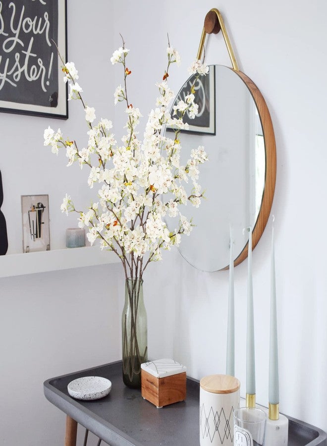 obbsie Artificial Cherry Blossom Flowers (White) - Image 2