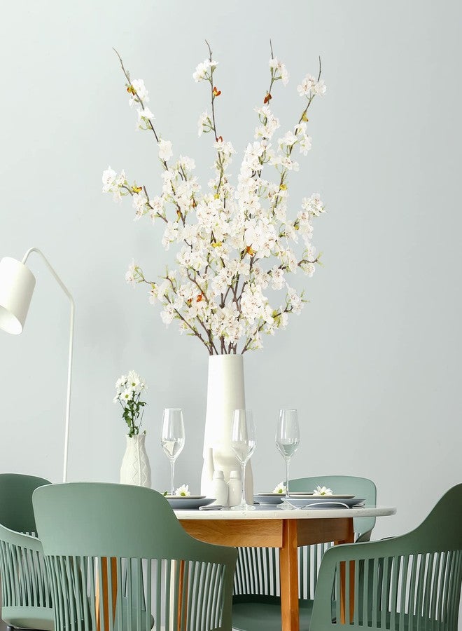 obbsie Artificial Cherry Blossom Flowers (White) - Image 5
