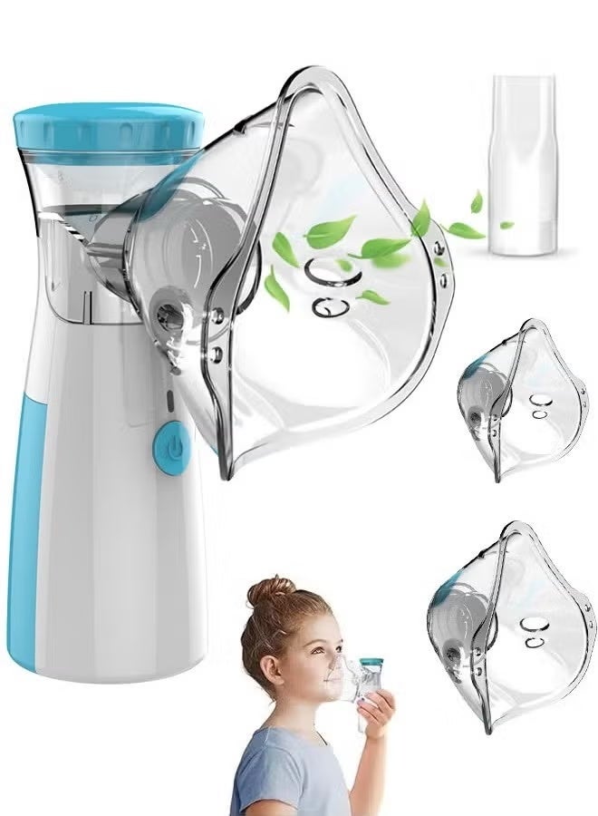 جهاز استنشاق محمول، أجهزة تبخير صغيرة، جهاز استنشاق شبكي محمول قابل لإعادة الشحن عبر USB، طريقتان للاستخدام للبالغين والأطفال الذين يعانون من مشاكل في التنفس، للاستخدام المنزلي والمكتبي والخارجي - Image 1