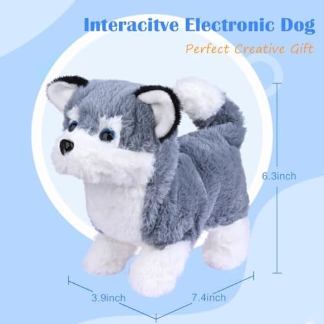 WorWoder Plush Saint Bernard Toy Puppy - Interactive Walking, Barking, Wagging Tail Dog for Kids - Image 4