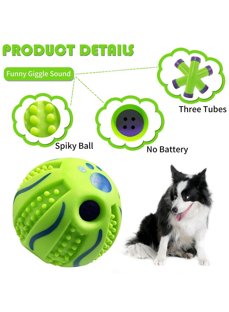 Interactive Dog Toy Ball, Giggle Ball for Dog, 3.94in Pet Chew Toy Ball, Interactive Training Ball for Medium Large Dog, Safe and Non-Toxic PVC Ball - Image 2