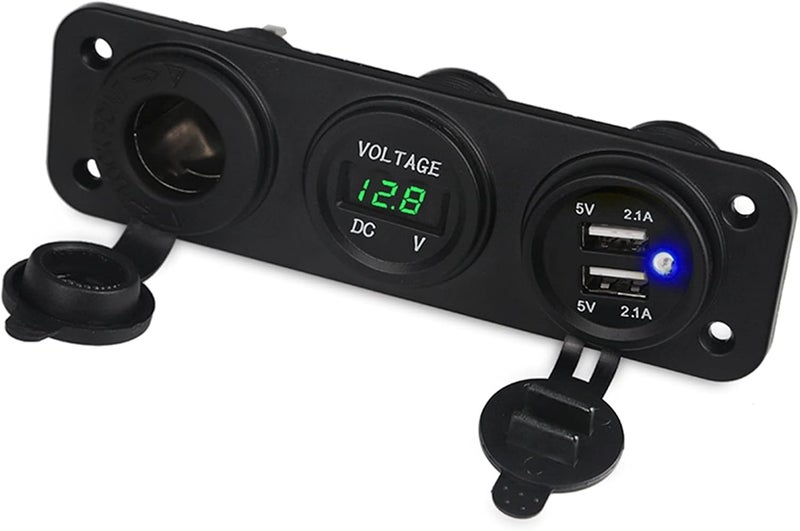 Wivplex 3 Hole Car Switch Panel with USB Charger - Image 1