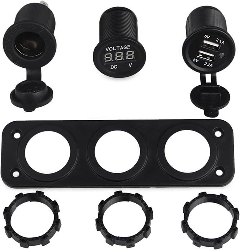 Wivplex 3 Hole Car Switch Panel with USB Charger - Image 3