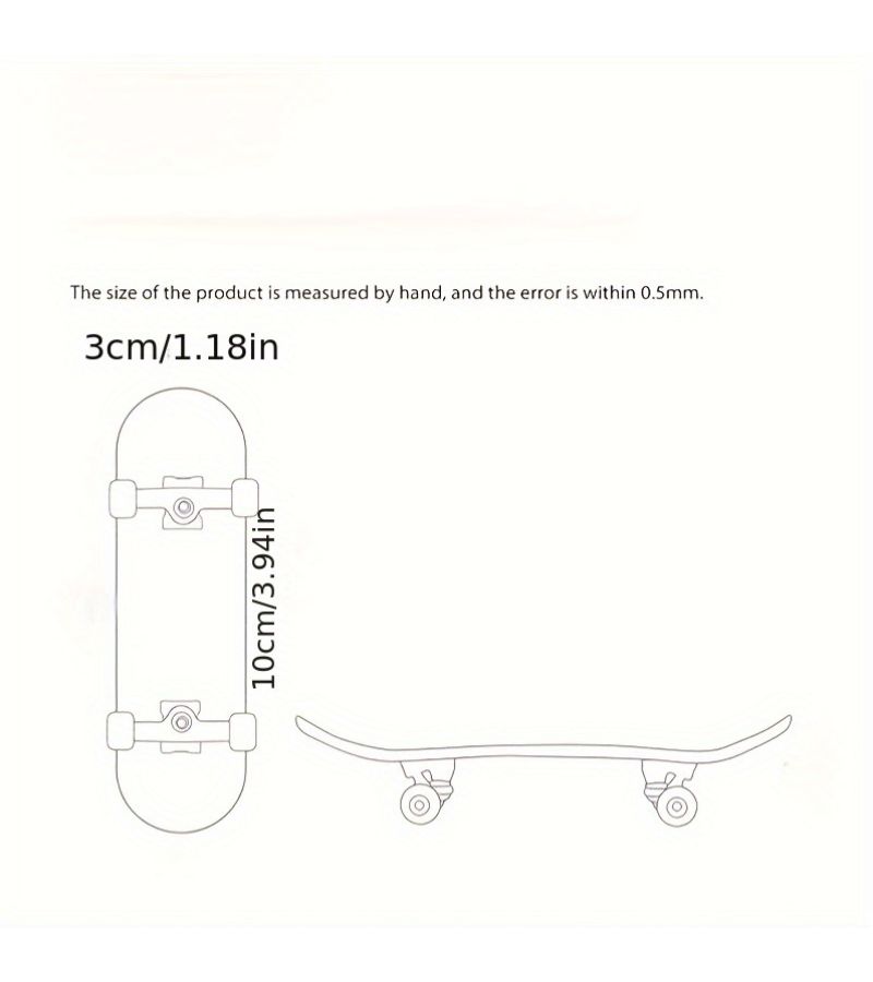 5 Layer Maple Wood Finger Skateboard Yellow Creative Stress Relief Toy Desktop - Image 3