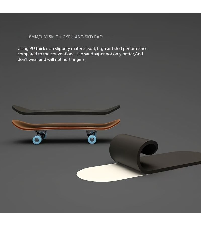 5 Layer Maple Wood Finger Skateboard Yellow Creative Stress Relief Toy Desktop - Image 4