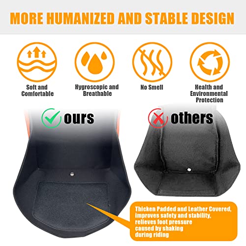 Sresk ATV Rear Passenger Foot Rest,Universal Adjustable Foldable Wear-resistant Motorcycle Rear Foot Pegs Compatible With Sportsman Rancher Griz (Orange Piping) - Image 4