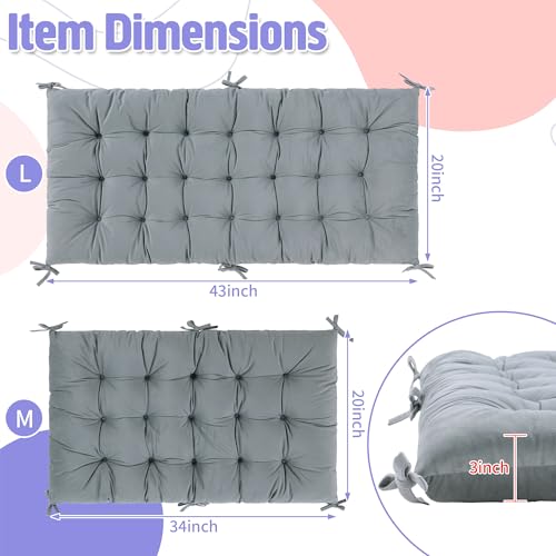 ROYALAY Cushion for Climbing Arch for Kids, Premium Climbing Set Cushion, Arch Cushion Floor Cushion Toddler Nap Mat, Bed Floor Pillow, Rocker Pillow for Toddlers Arch Climber,34 * 20 * 3inch,Gray - Image 2